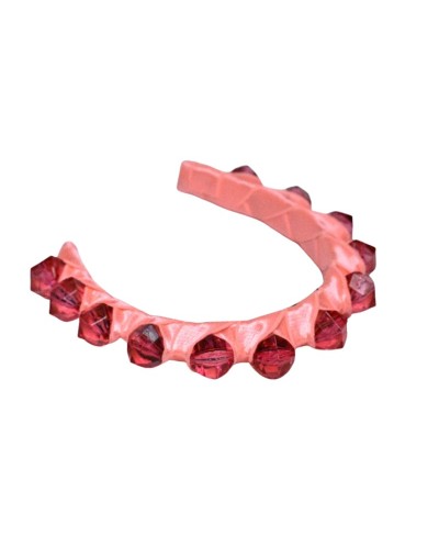 Tiara gruesa color palo de rosas