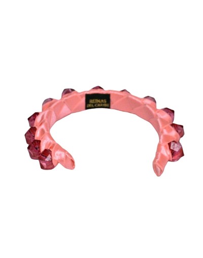 Tiara gruesa color palo de rosas
