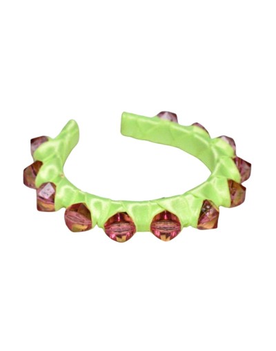 Tiara gruesa color verde biche