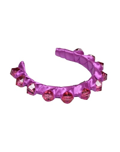 Tiara gruesa de color morado claro 2