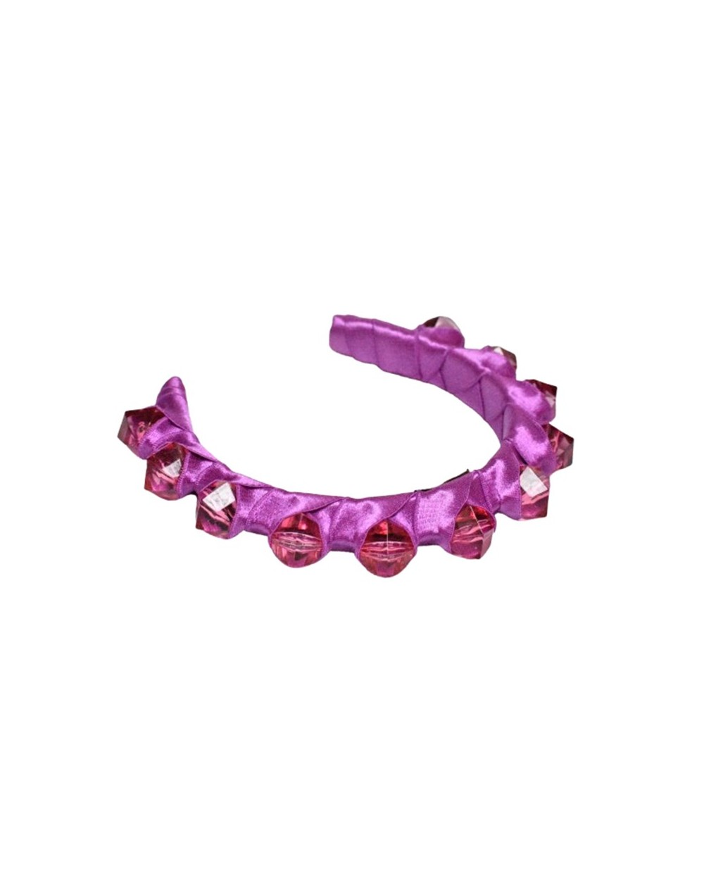 Tiara gruesa de color morado claro 2