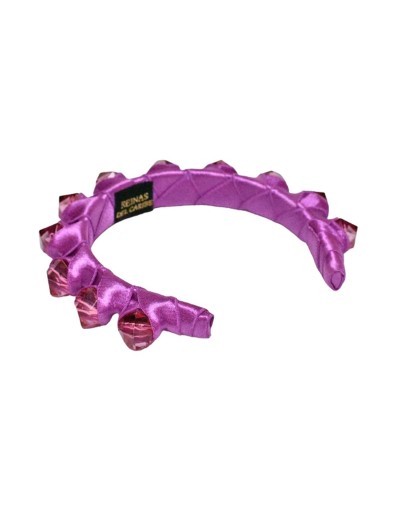 Tiara gruesa de color morado claro 2