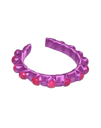 Tiara gruesa de color morado claro 3