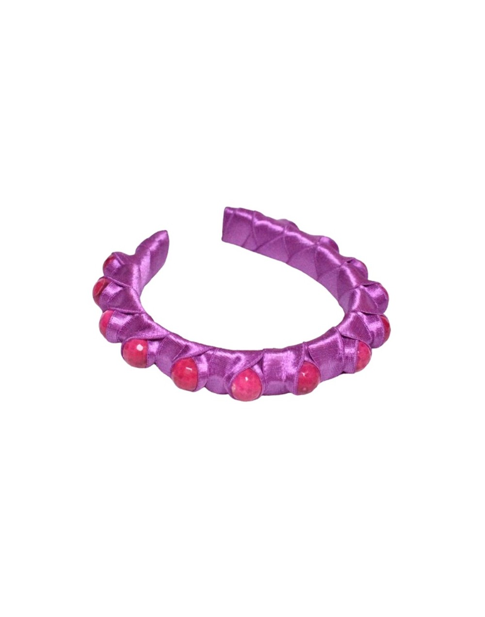 Tiara gruesa de color morado claro 3