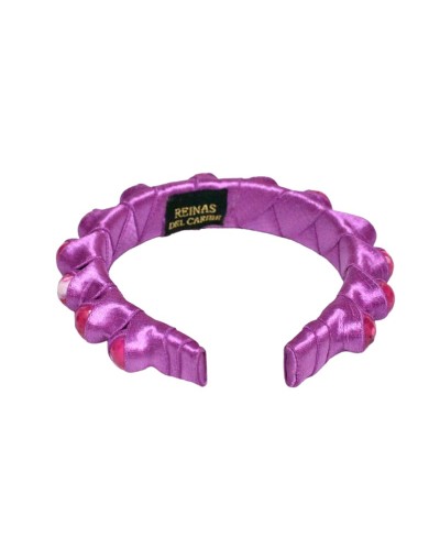 Tiara gruesa de color morado claro 3
