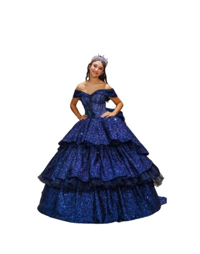 Vestido princesa azul Marino  Ref. Tutty