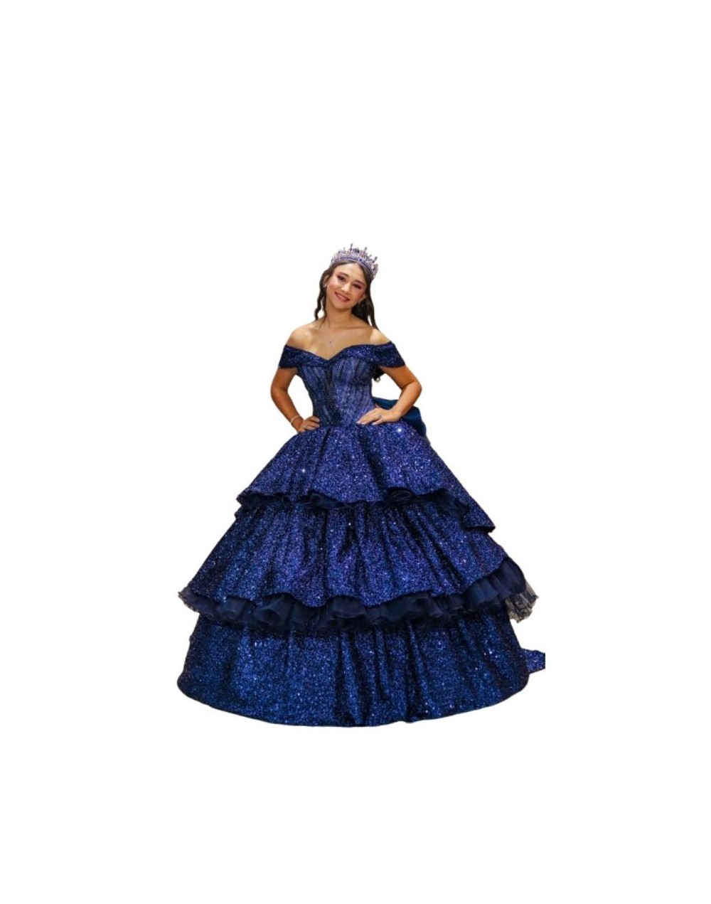 Vestido princesa azul Marino  Ref. Tutty