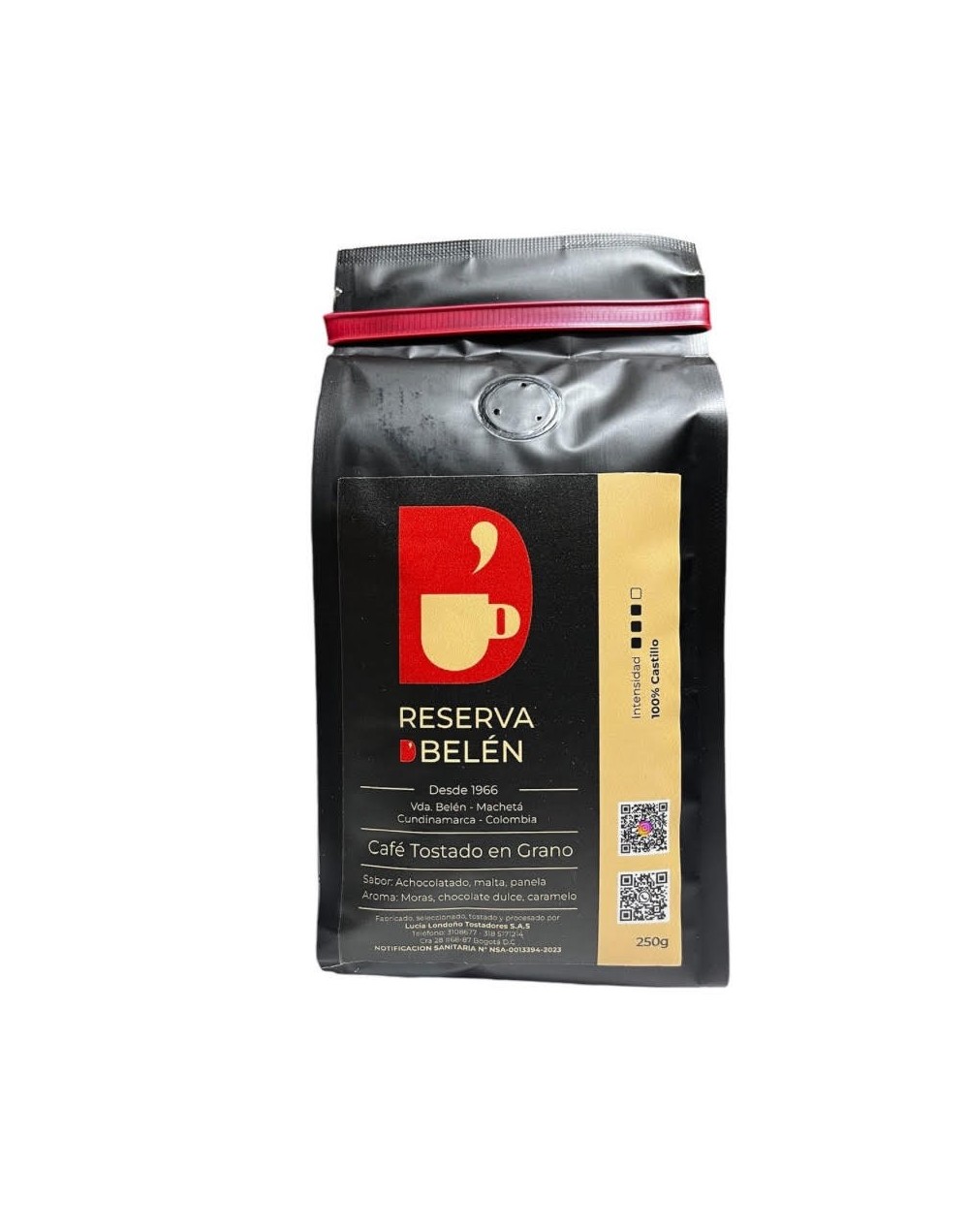 Café tostado en grano x 250g