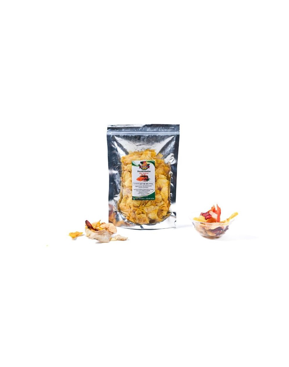 Fruta deshidratada Fruti Plus  sabor a piña sin azucar 250 gr