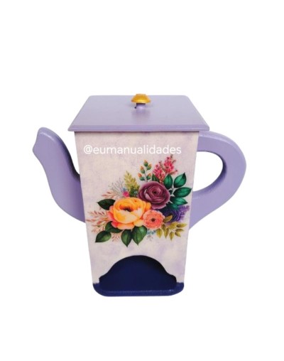Dispensador ramo flores moradas