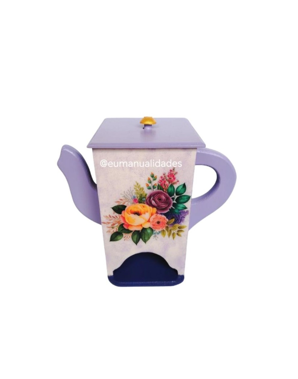 Dispensador ramo flores moradas