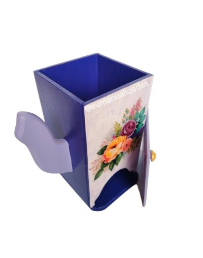 Dispensador ramo flores moradas