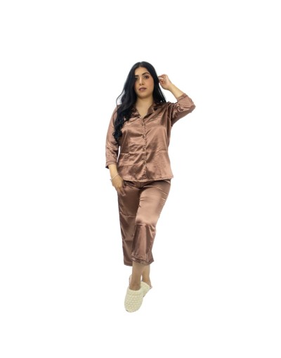 Pijama bordada  Mariela satín