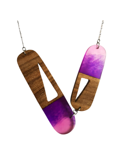 Conjunto geometría magenta 