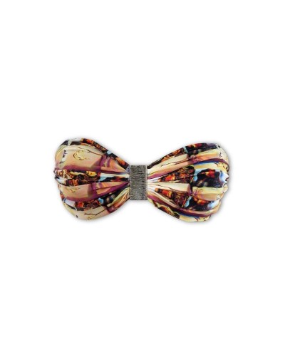 Face and fruit dish on a beach bikini top