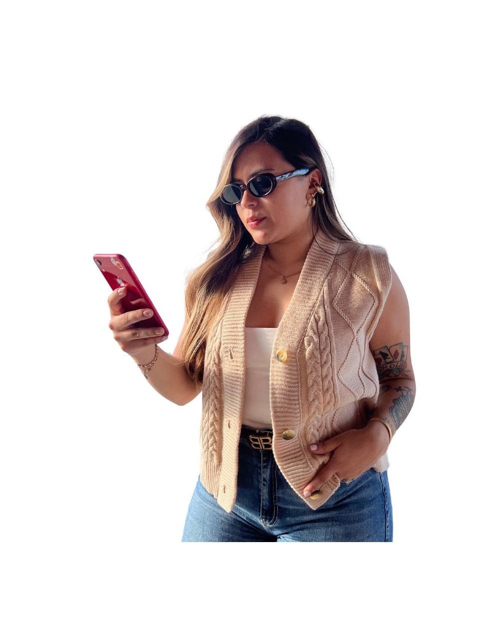 Chaleco Javeriana Tejido con Botones mujer