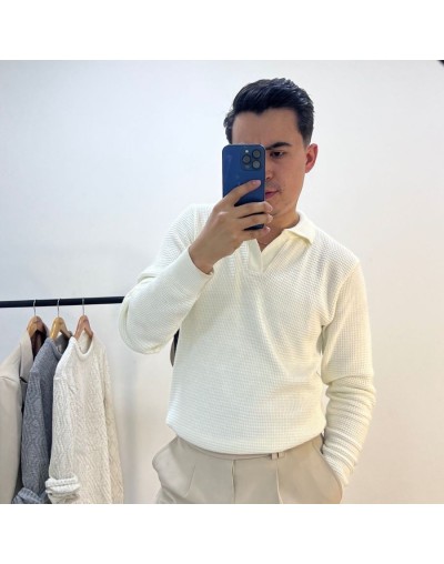   Suetér Tipo Polo Hombre Beige DUHERSH