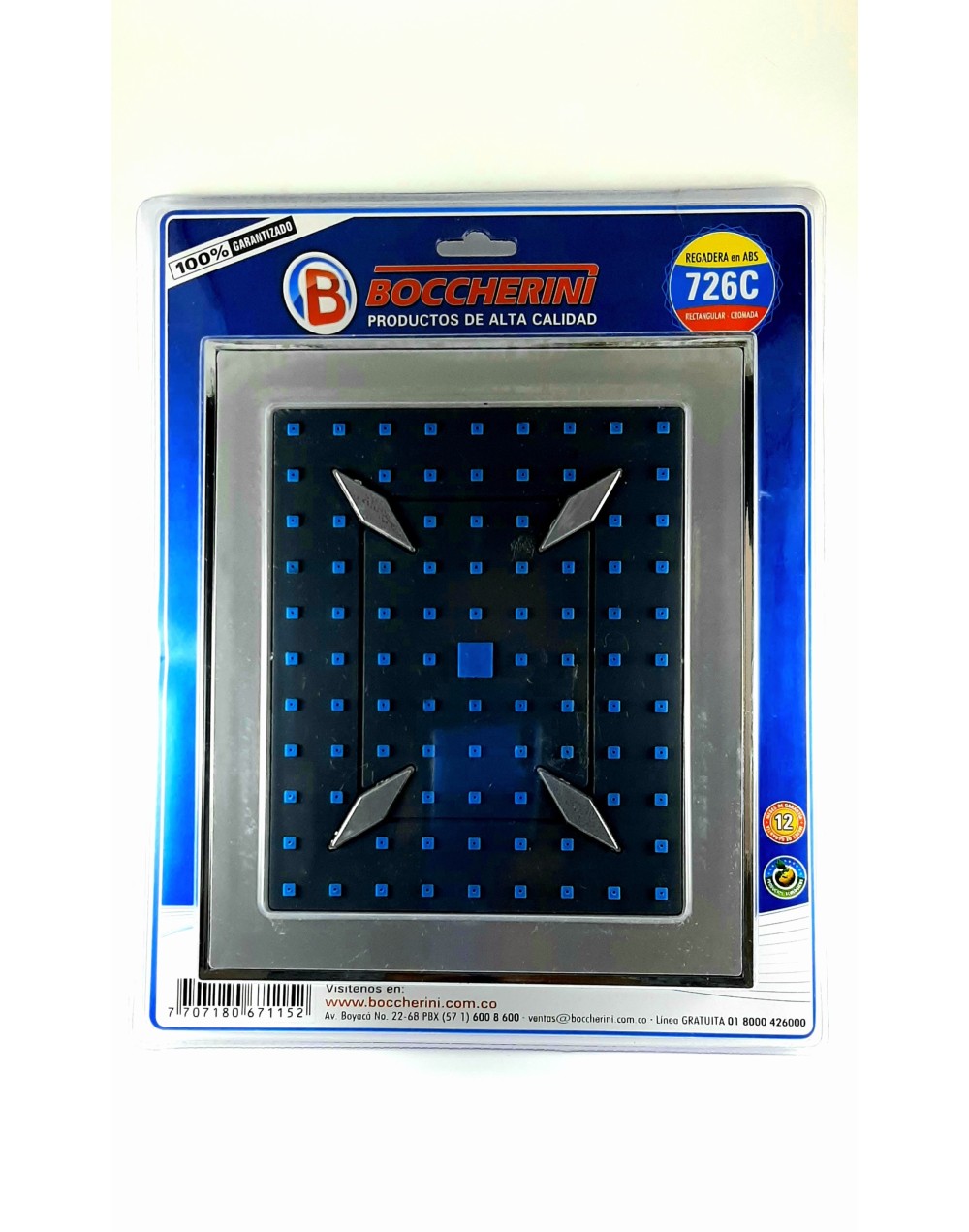 Regadera rectangular BOCCHERINI