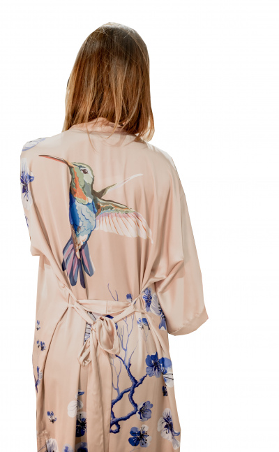Kimono colibrí beige 