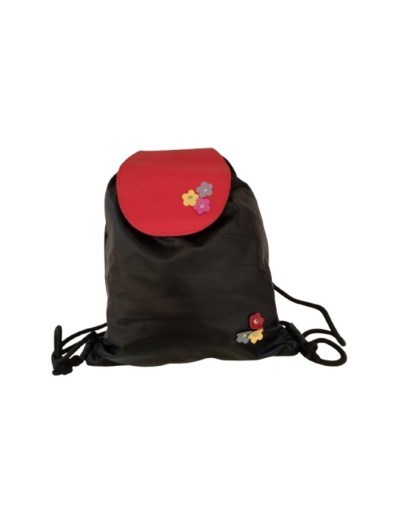 Mochila Deportiva en cuero tapa roja, Elegancia y Deporte