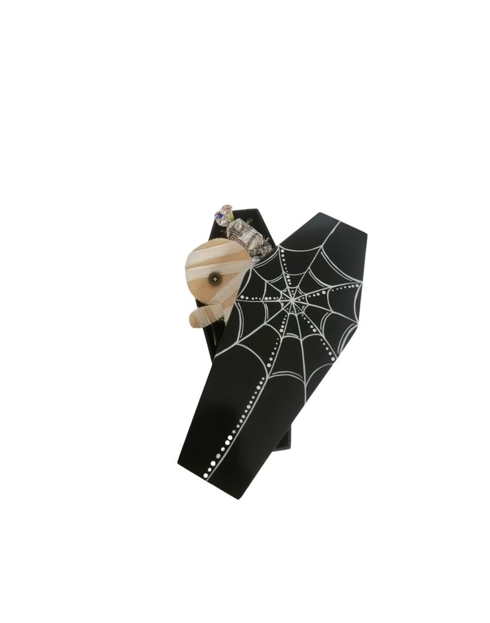Halloween ataúd + momia + relleno de dulces
