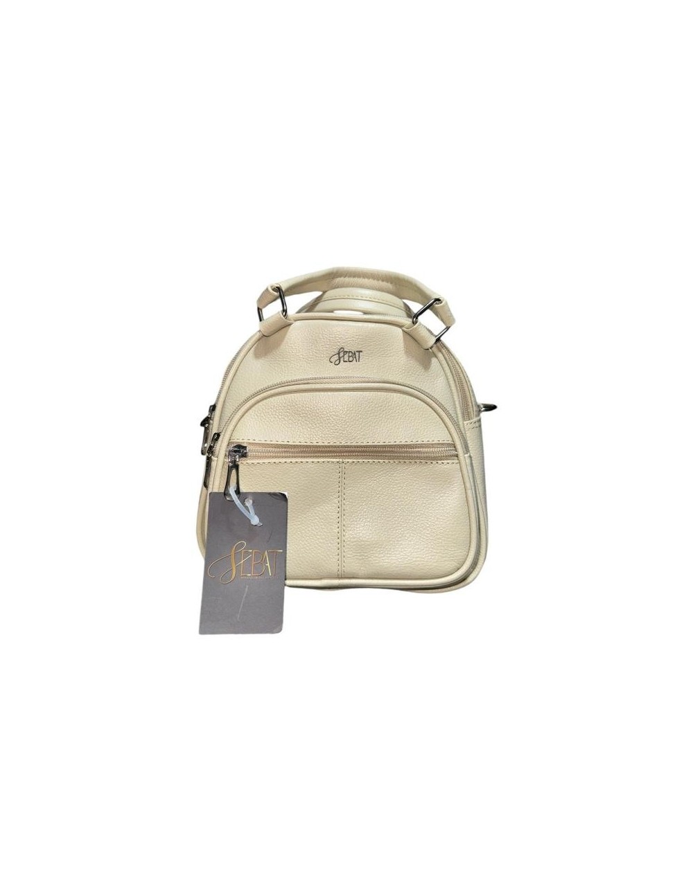 Mini Morral Cuero Beige