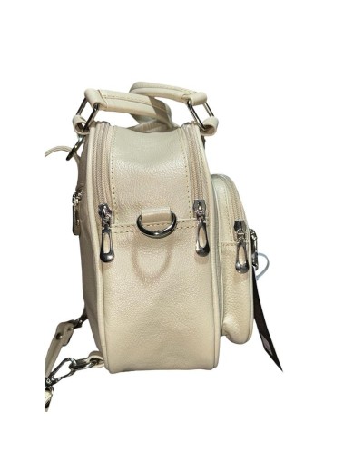 Mini Morral Cuero Beige