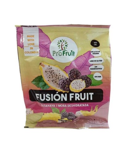 Fusion de frutas pitahaya mora(25g) X 6 UNIDADES