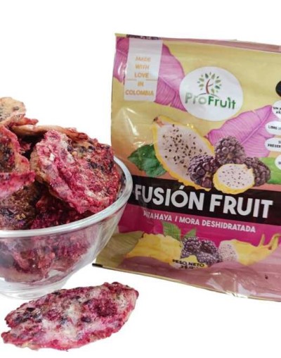 Fusion de frutas pitahaya mora(25g) X 6 UNIDADES