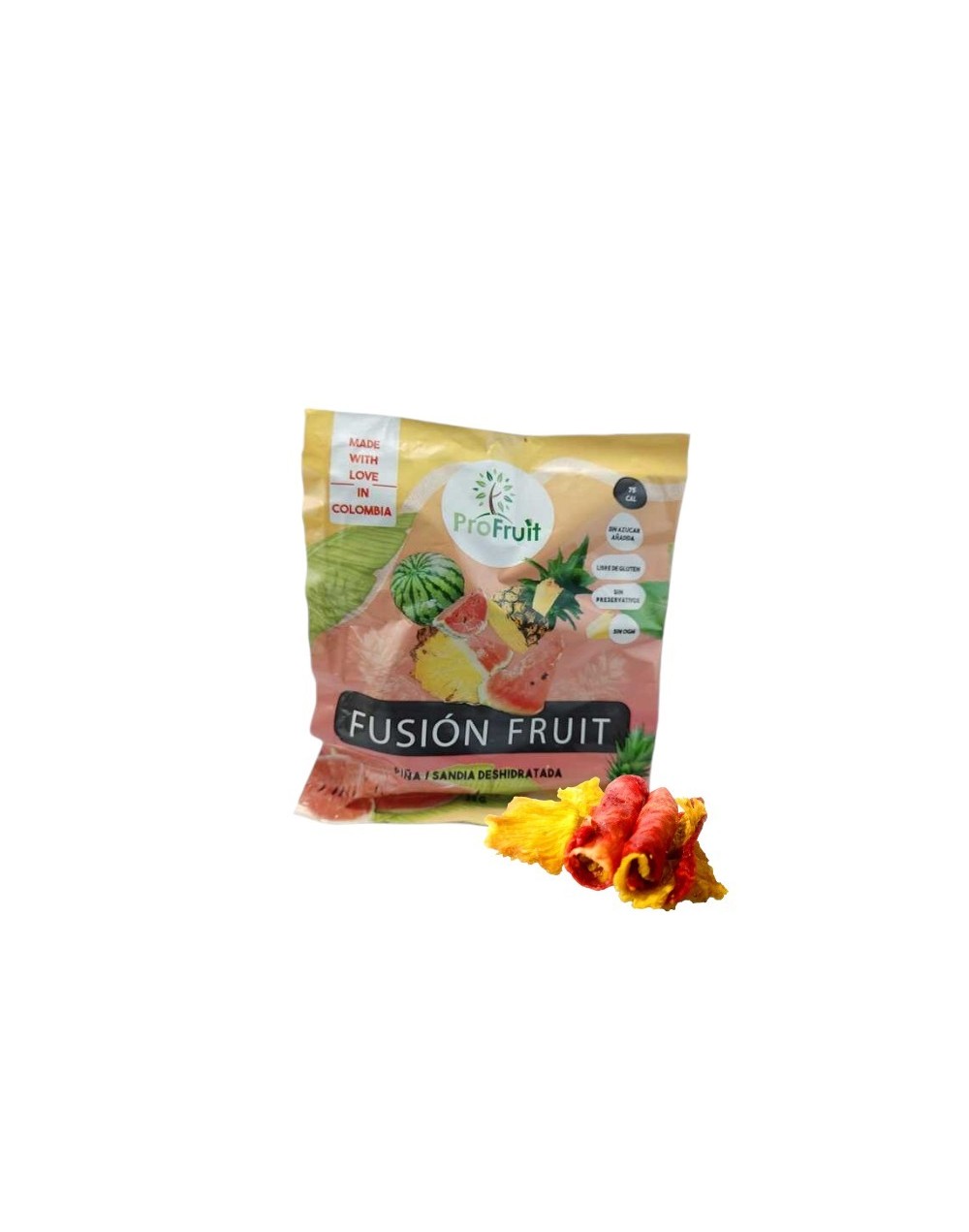 Fusion de frutas sandia piña(25g) x 6 UNIDADES