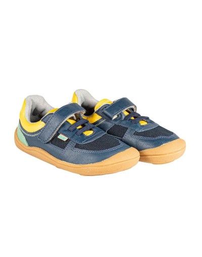 Tenis cuero barefoot azul