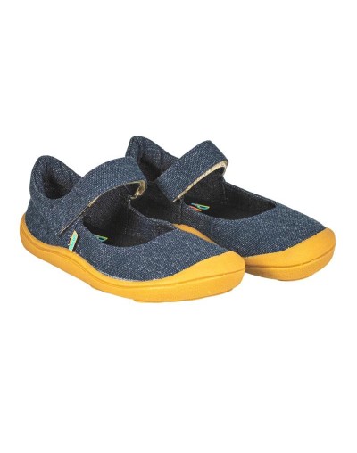 Bailarina textil barefoot azul