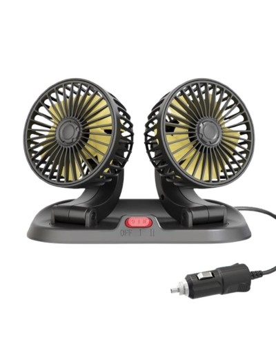 Ventilador Duo Coche Auto Interior 360° 