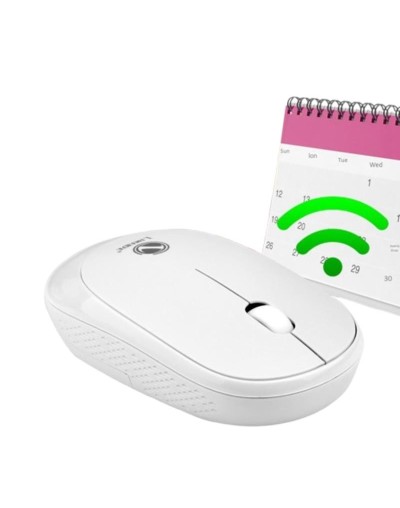 Mouse inalámbrico de 2,4G, ergonómico, ultrafino, portátil, para oficina y escritorio incluye pila