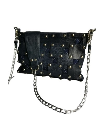 Bolso en cuero TACHUU Azul