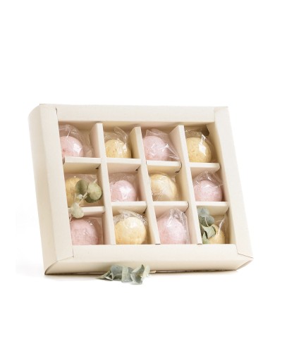 Kit x12 Bath Bombs / Bombas Efervescentes 100%