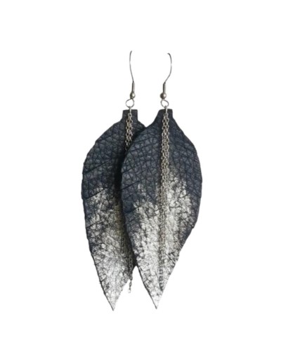 Aretes PLUMAS en cuero
