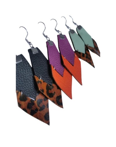 Aretes en cuero DIAMOND