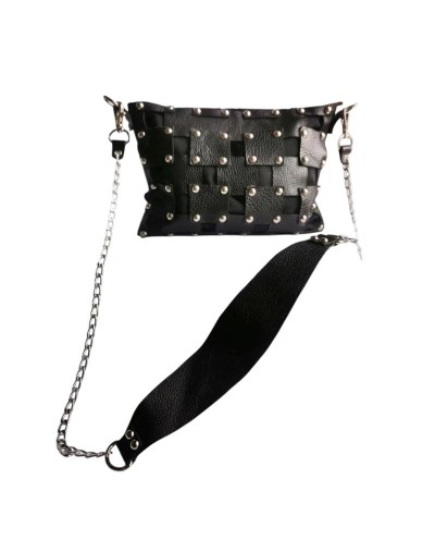 Bolso en cuero TACHUU Negro