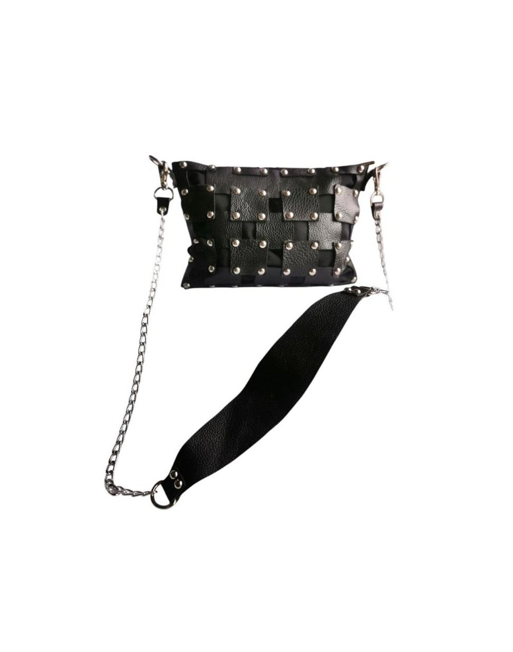 Bolso en cuero TACHUU Negro