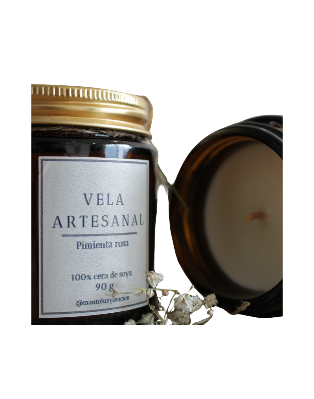Vela ÁMBAR (cera de soya)