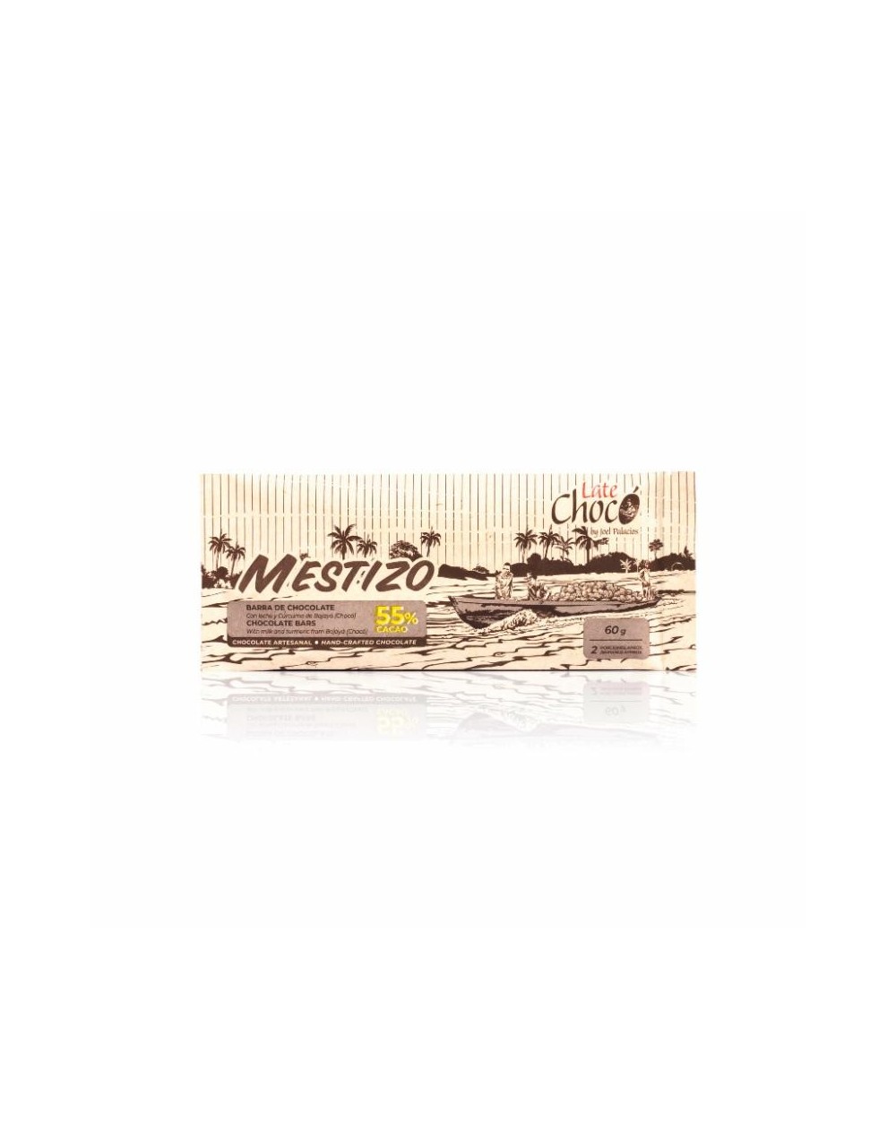 BARRA CHOCOLATE MESTIZO 55% CACAO – CURCUMA 