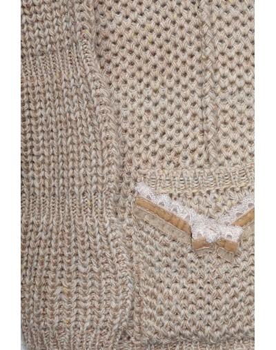 CARDIGAN ABIERTO DAMA CON BORDADO EN PIEDRAS