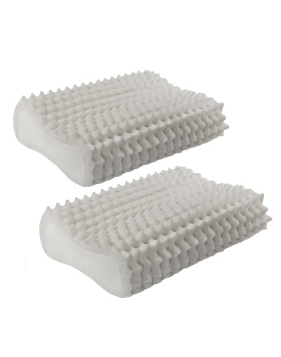 Set x 2 Almohada Cervical Antiestres En Memory Viscoelastico