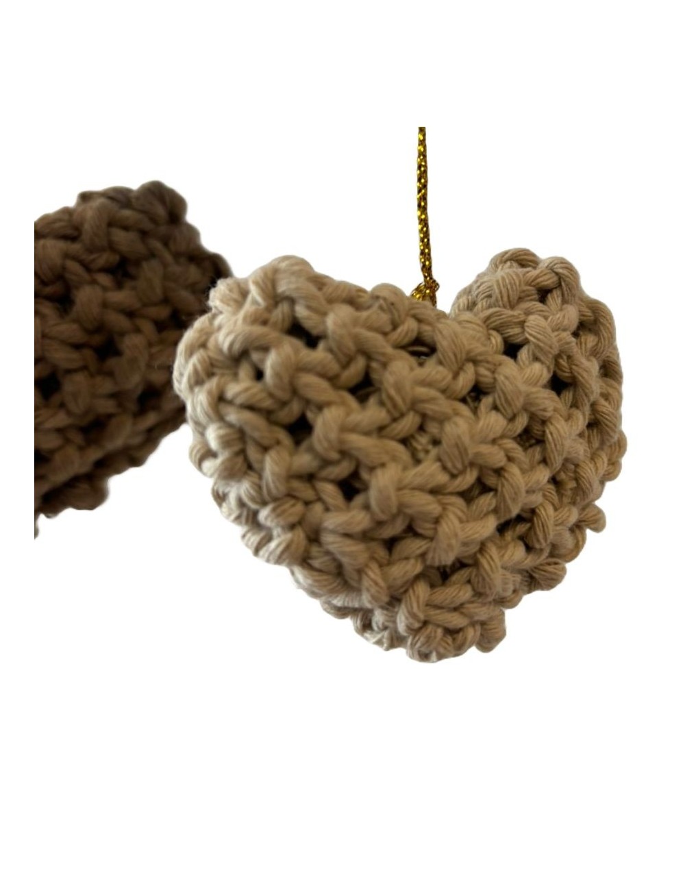 Corazones en macrame