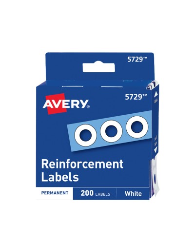 Avery® Refuerzos en papel blanco 15cms 5729