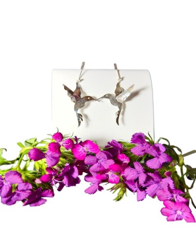 Aretes Colibrí Vuelo de la Naturaleza Gancho