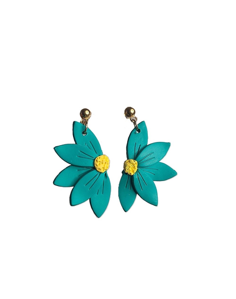 aretes flor colores
