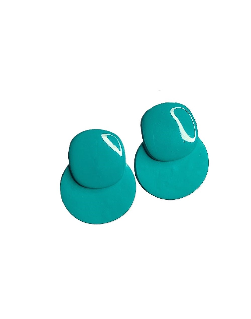 aretes aguamarina redondos.