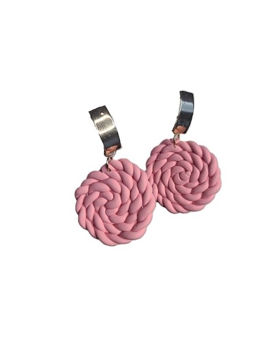 Aretes tejido canasta varios colores